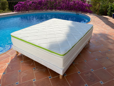 Surmatelas mousse mémoire de forme haute densité - VITA TOP VERT - Topper 5 cm